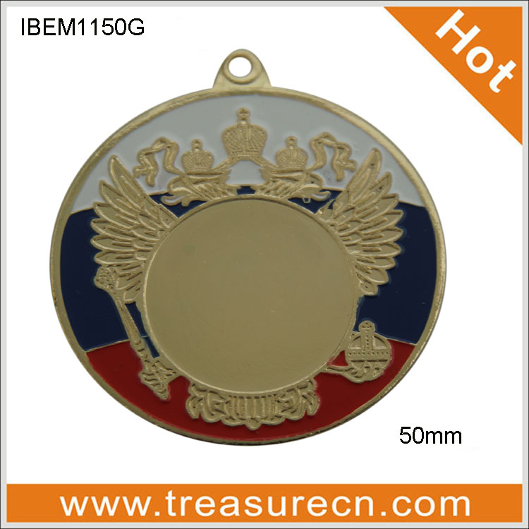 ロシア50mmフラグエナメル青白赤のお土産のメダル-金属工芸品問屋・仕入れ・卸・卸売り