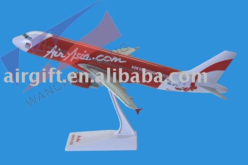 Abs プラスチック モデル飛行機航空アジア エアバス a320 スケール飛行機モデル $time飛行機モデル-記念品問屋・仕入れ・卸・卸売り