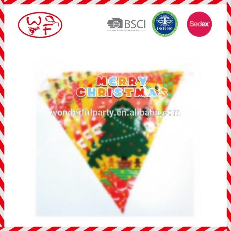 クリスマスクリスマスレターバナー印刷のプラスチックの文字列旗ペナントフラグ-旗、バナー、およびアクセサリー問屋・仕入れ・卸・卸売り