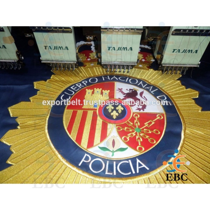 機械刺繍のスペイン語警察フラグバナー、 パイプのバナー-旗、バナー、およびアクセサリー問屋・仕入れ・卸・卸売り