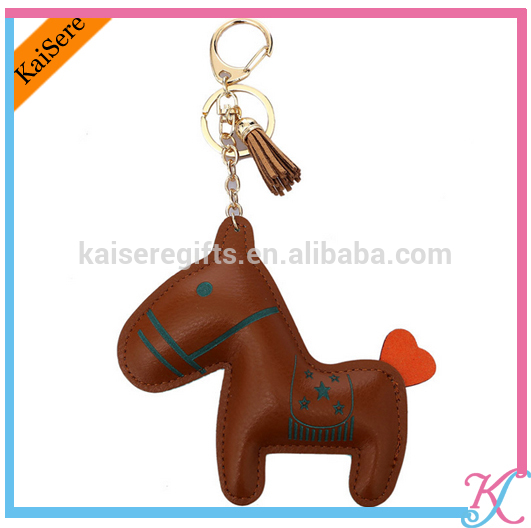 新しい到着の馬の形状puレザーキーチェーンカスタム-民芸品問屋・仕入れ・卸・卸売り