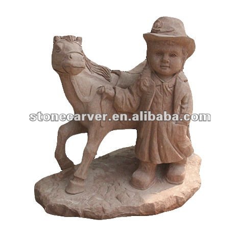 砂岩の子供の石像-彫刻工芸品問屋・仕入れ・卸・卸売り