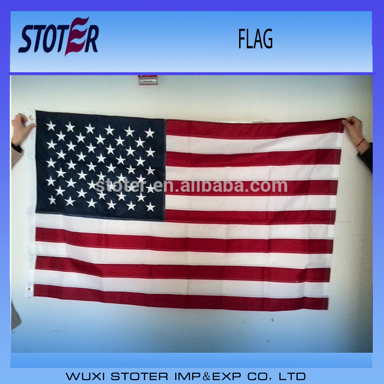 カスタム3*5フィート7フィート刺繍アメリカ米国旗-旗、バナー、およびアクセサリー問屋・仕入れ・卸・卸売り