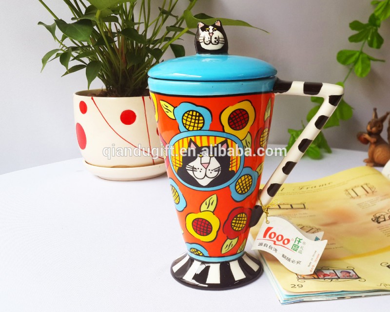 qiandu贈り物セラミック装飾的なコーヒーマグ、 セラミックコーヒー旅行マグ-その他ギフト、工芸品問屋・仕入れ・卸・卸売り