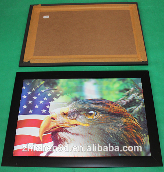 2017新製品ホットプロモーションギフト3d ppレンチキュラー掛り絵画でフレーム-プラスチック工芸品問屋・仕入れ・卸・卸売り