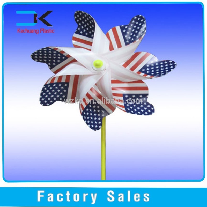 アメリカ国旗日装飾風車メイドのppプラスチック-プラスチック工芸品問屋・仕入れ・卸・卸売り