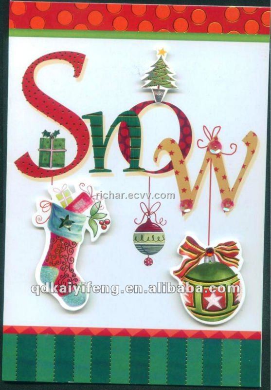 カスタム印刷されたhotsale・クリスマスのための誕生日グリーティングカード-その他ギフト、工芸品問屋・仕入れ・卸・卸売り