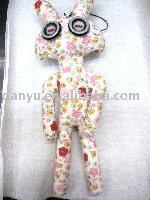 ファッションボタンの人形のキーチェーン、 携帯セルのストラップ-造花問屋・仕入れ・卸・卸売り