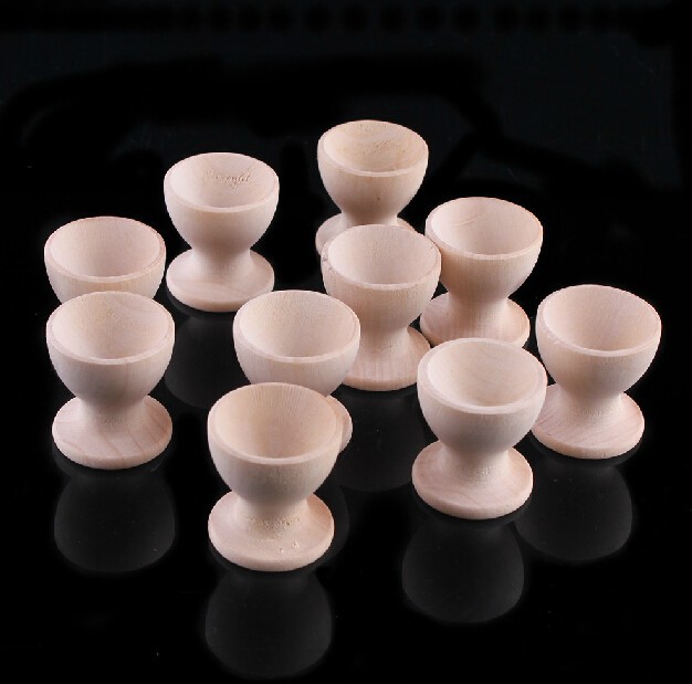 未完成の固体木材33*30mm卵カップ、 工芸品装飾的な木の卵ホルダー-民芸品問屋・仕入れ・卸・卸売り