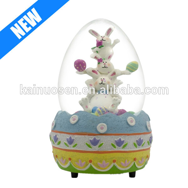 5.5 "バニーミュージカルイースター水地球儀用販売-樹脂工芸品問屋・仕入れ・卸・卸売り