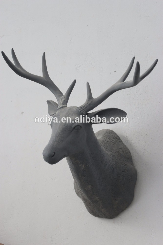 ファイバーグラスの像の動物の像の鹿の頭-樹脂工芸品問屋・仕入れ・卸・卸売り