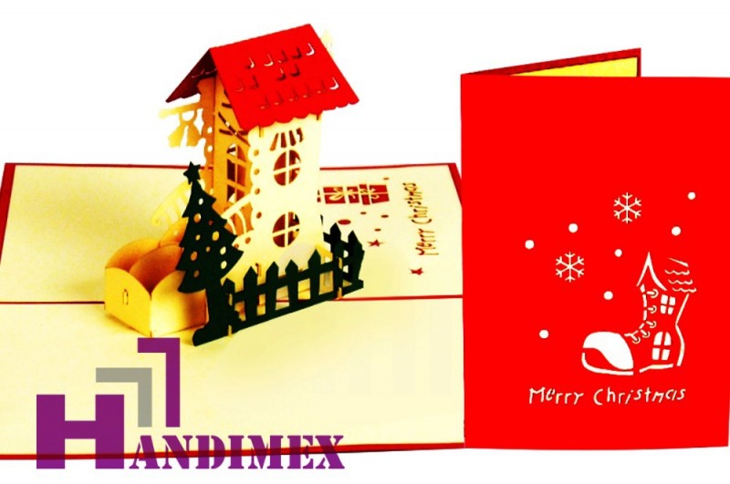 新しいデザイン- クリスマスカード2015/楽しいホリデーカードベトナム―mc069-造花問屋・仕入れ・卸・卸売り
