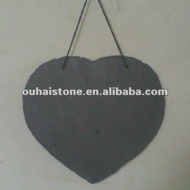 黒い心臓ロープ付きスレートボード-アンティーク、イミテーション工芸品問屋・仕入れ・卸・卸売り