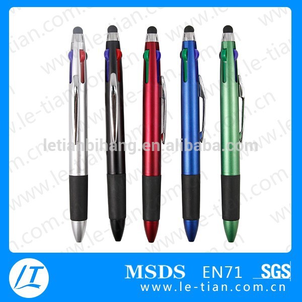 タッチスクリーン付きlt-w713機能プラスチック製のボールペン4色ペン-ギフトセット問屋・仕入れ・卸・卸売り