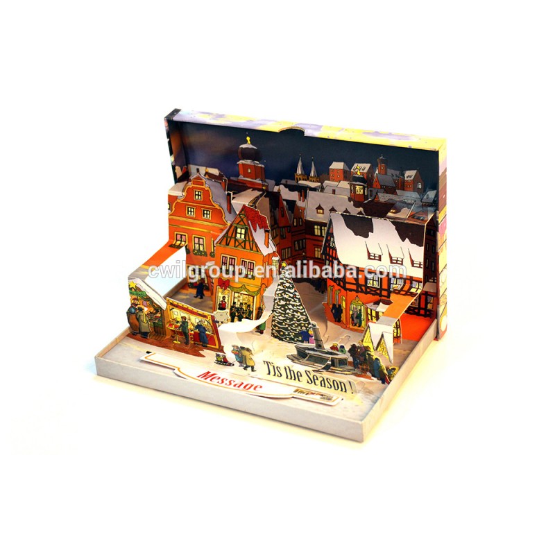 2016メリークリスマスグリーティングカード3dグリーティングカード-造花問屋・仕入れ・卸・卸売り