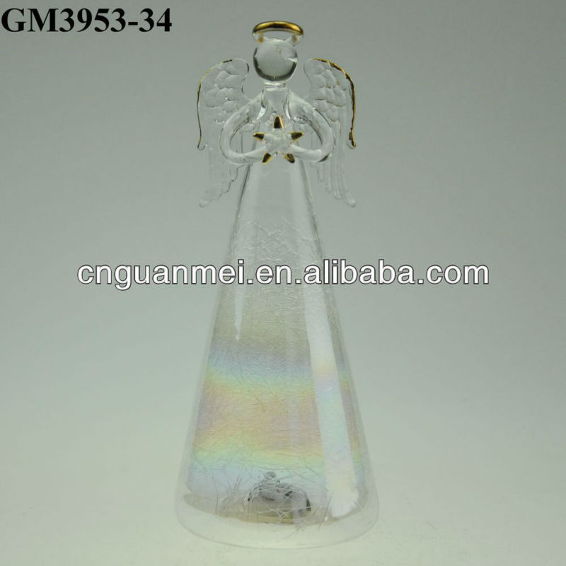 揚州baoying工場直接サプライヤーホット販売ガラスled天使アート-ガラス製品問屋・仕入れ・卸・卸売り