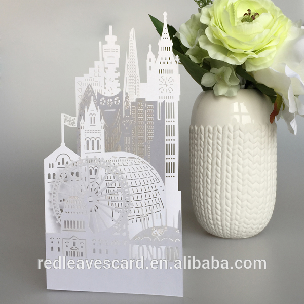 安いバルク特別ファンシー紙カスタム大聖堂ビルディング3dポップアップカード-民芸品問屋・仕入れ・卸・卸売り