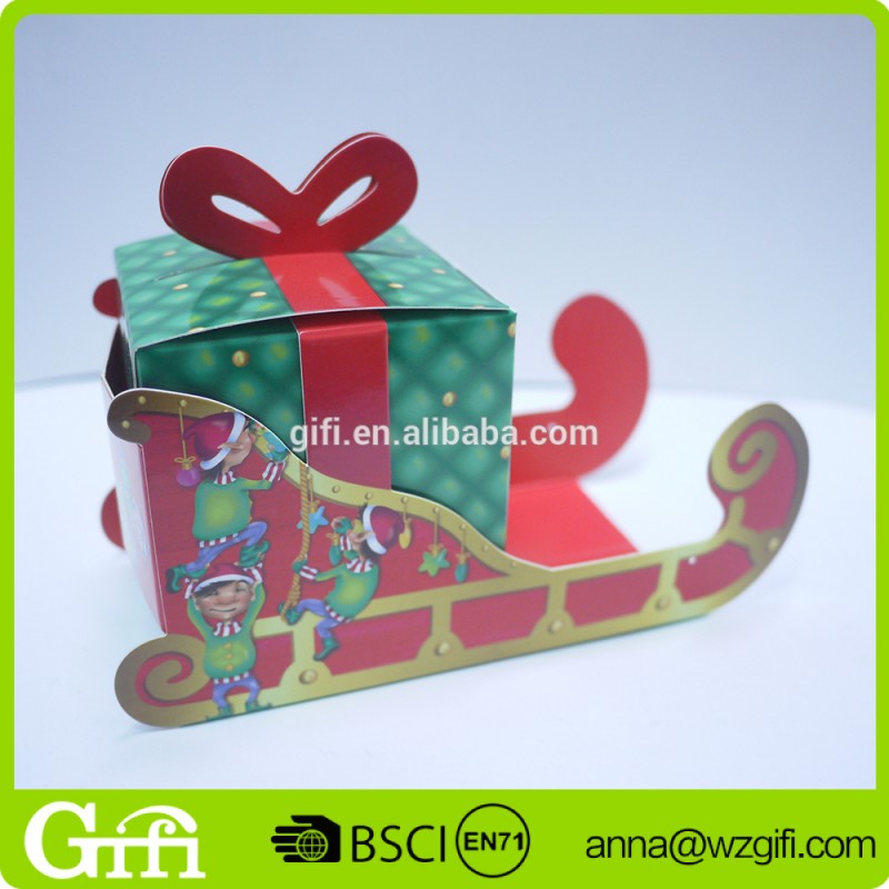 カスタマイズされたユニークなクリスマスそり熱い販売の手工芸品のギフト紙箱-紙工芸品、ペーパークラフト問屋・仕入れ・卸・卸売り