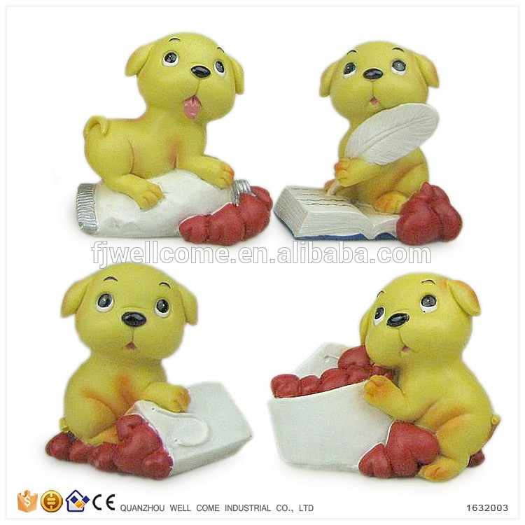 安い手作りバレンタインの日ギフト小さな犬の子犬-樹脂工芸品問屋・仕入れ・卸・卸売り
