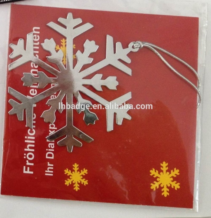 スノーフレークメタルブックマーク; クリスマスしおり; 金属しおりクリップ;-金属工芸品問屋・仕入れ・卸・卸売り
