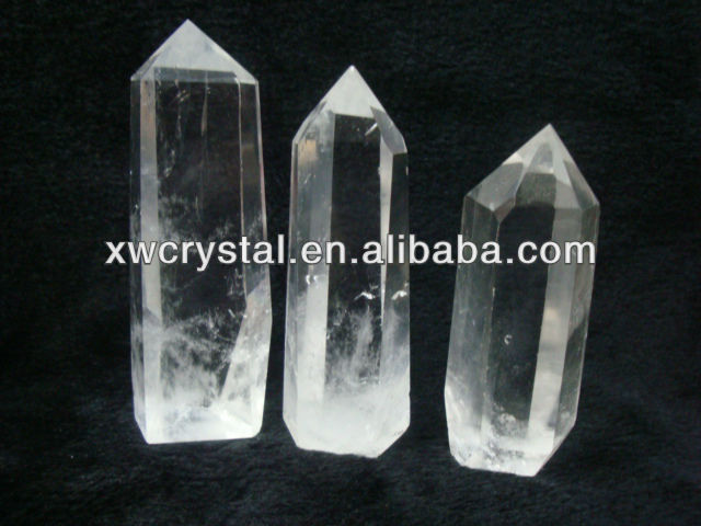 単一列の水晶天然透明クリスタル/p2ポイント-民芸品問屋・仕入れ・卸・卸売り