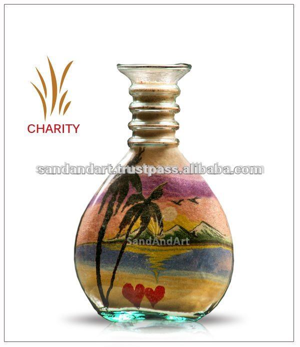 チャリティー・砂ボトル- ガラス砂の芸術工芸品-民芸品問屋・仕入れ・卸・卸売り