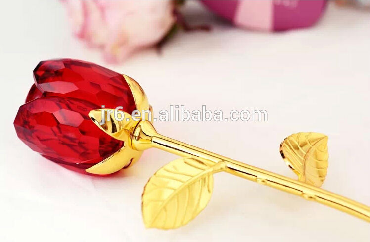 水晶赤いバラバレンタインのギフトのための、 クリスタル工芸品、 水晶ギフト-クリスタル製品問屋・仕入れ・卸・卸売り