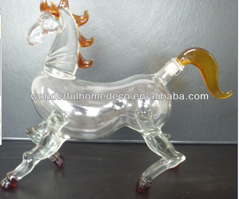 千ミリリットル500ml750ミリリットル龍馬アートガラスのワインボトルデザインヤギの雄牛-ガラス製品問屋・仕入れ・卸・卸売り