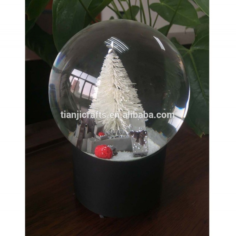 カスタムクリスマスツリー透明ガラススノードームギフト付きpirntedロゴでハイエンド品質-アンティーク、イミテーション工芸品問屋・仕入れ・卸・卸売り