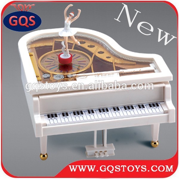 ハンドクランク回転ミニダンスのバレリーナピアノの形のオルゴール-オルゴール問屋・仕入れ・卸・卸売り
