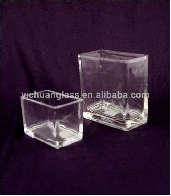 マシン押さクリアガラスキューブ/スクエアガラス花瓶/ワックスガラス用ホーム装飾-ウエディングデコレーション、ギフト問屋・仕入れ・卸・卸売り