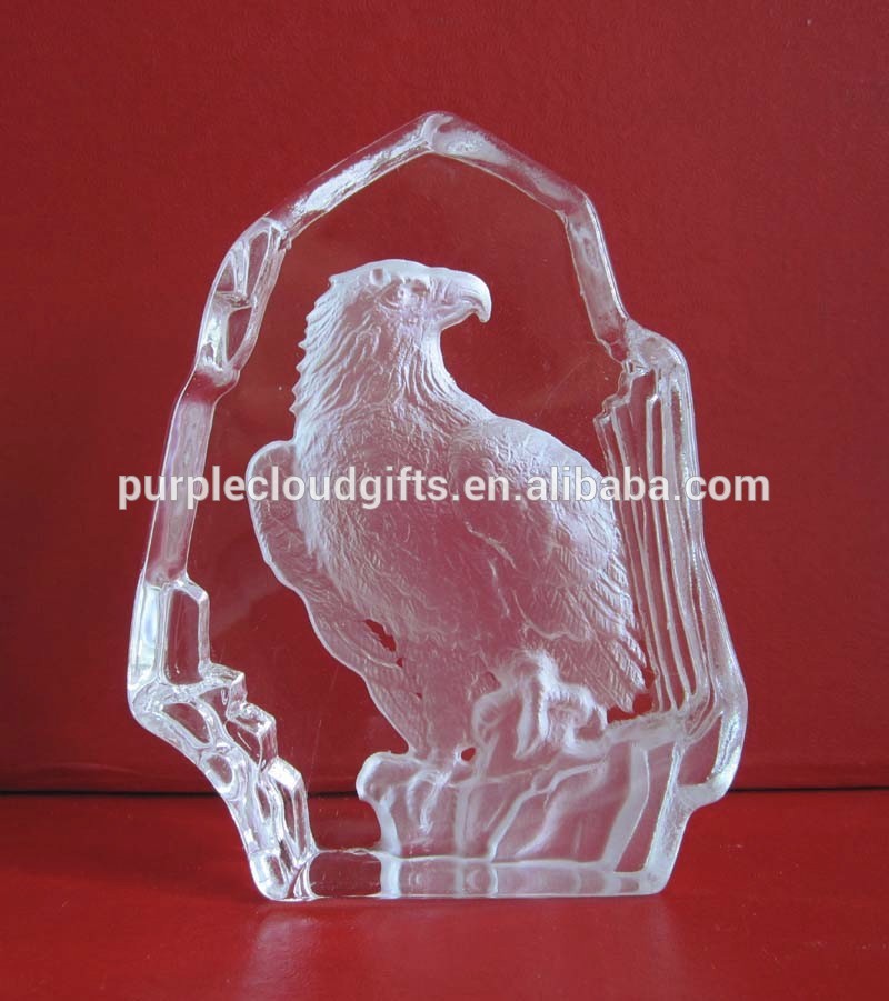 イーグルデザインクリスタルガラスで氷山、 テーブルデコレーション、 ビジネスギフトクリスタル鷲の装飾ギフト-アンティーク、イミテーション工芸品問屋・仕入れ・卸・卸売り