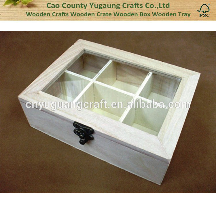 ホット販売高品質大未完ヒンジ式木製ボックス付き ガラス蓋を作り上げる ため 、 工芸品または ストレージ-木工芸品、ウッドクラフト問屋・仕入れ・卸・卸売り