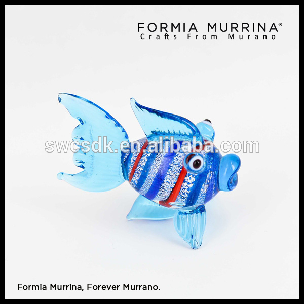 ファッションムラノ手作りガラス青魚の海の生物の置物-芸術コレクター商品問屋・仕入れ・卸・卸売り