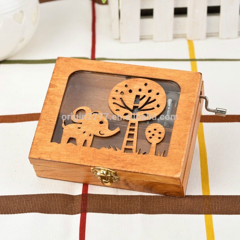 handcrank木製のジュエリーボックス-オルゴール問屋・仕入れ・卸・卸売り