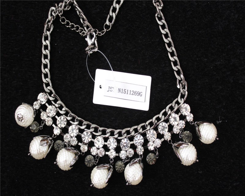 ロジウムjewerlyビーズ真珠のネックレスjewerly用女性N1511269G-問屋・仕入れ・卸・卸売り