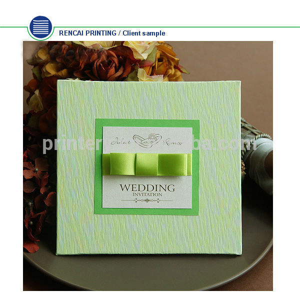 新しい緑の結婚式の招待状のカード3d昇進のための中国のサプライヤー-造花問屋・仕入れ・卸・卸売り