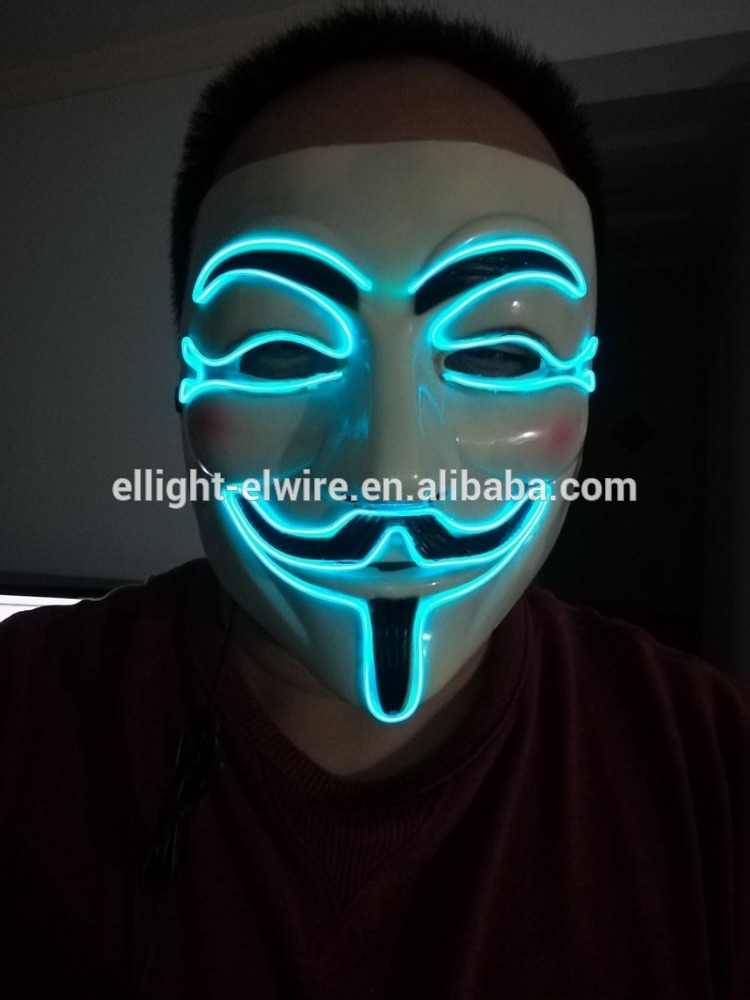 El光るフォーヴェンデッタvは/ライトアップelマスク/ vのマスクマスク-問屋・仕入れ・卸・卸売り
