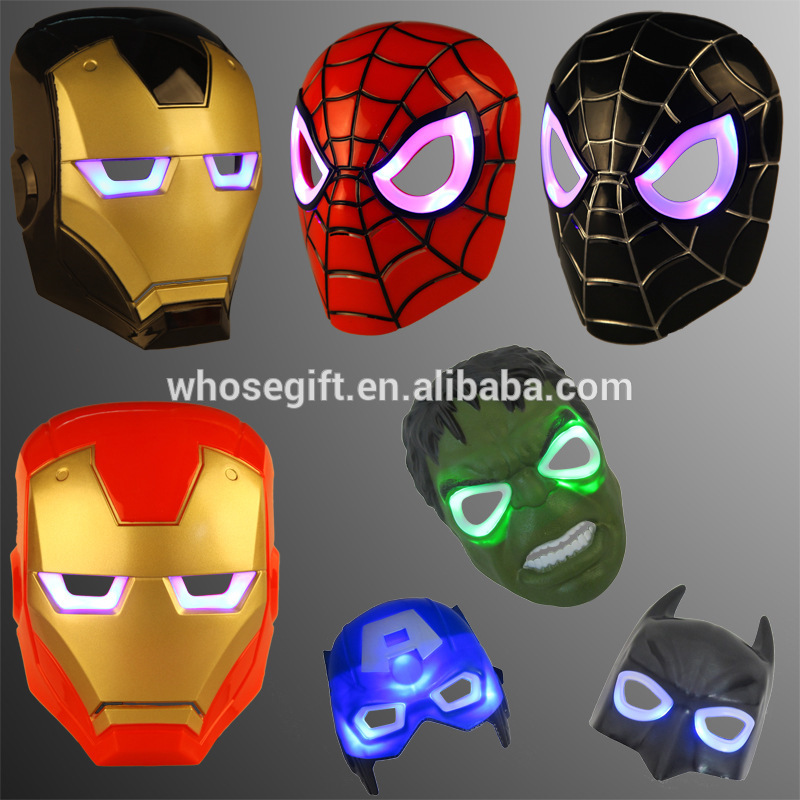 人気のledコスプレアベンジャーズスパイダーマンアイアンマンハルクバットマンキャプテンアメリカスーパーヒーローマスク-パーティーマスク、仮面問屋・仕入れ・卸・卸売り