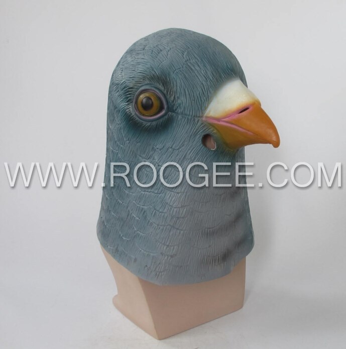 クレイジー・ソフトフルヘッドの大人の鳩鳥動物のサイズのラテックスヘッドマスク-パーティーマスク、仮面問屋・仕入れ・卸・卸売り