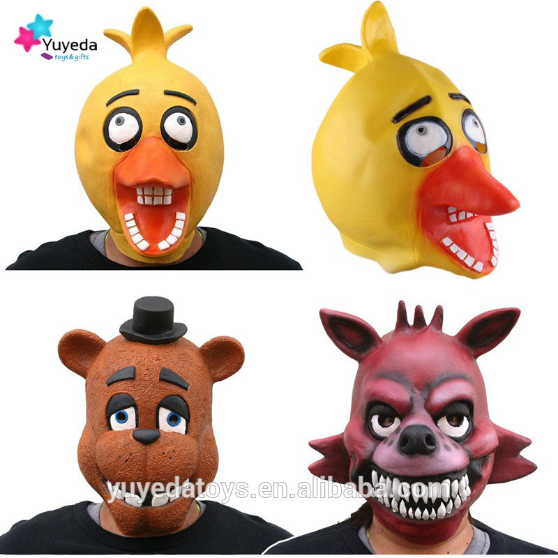5泊でフレディのチカフォクシーfazbearコスプレフルラテックスソフトマスクハロウィンギフト-パーティーマスク、仮面問屋・仕入れ・卸・卸売り