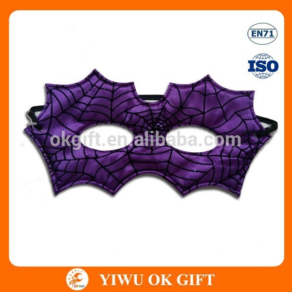 スパイダーマスク紫/ハロウィーンパーティーポリエステル製アイマスク-パーティーマスク、仮面問屋・仕入れ・卸・卸売り