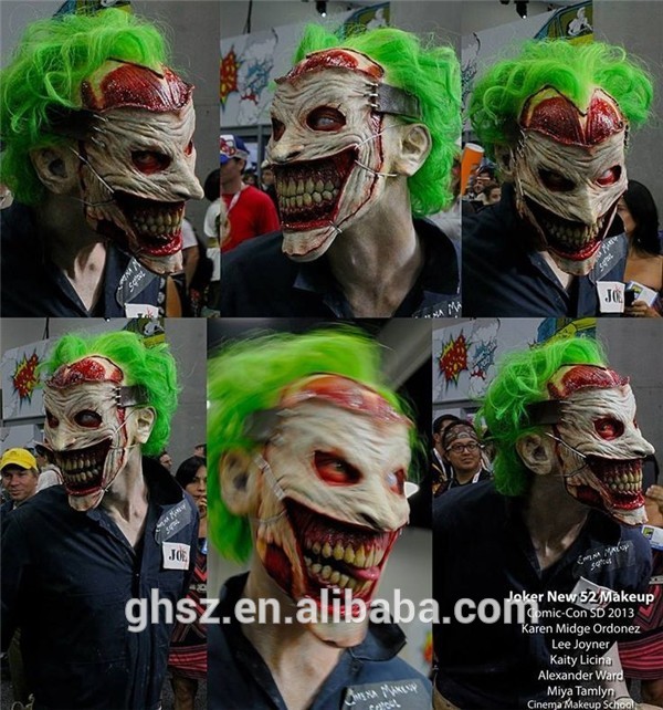 カスタマイズされたハロウィン映画キャラクターpvc恐怖ジョーカーマスク-パーティーマスク、仮面問屋・仕入れ・卸・卸売り