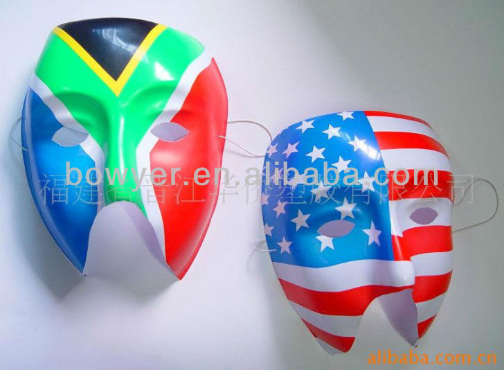 国旗はポリ塩化ビニールのマスクを設計する-パーティーマスク、仮面問屋・仕入れ・卸・卸売り
