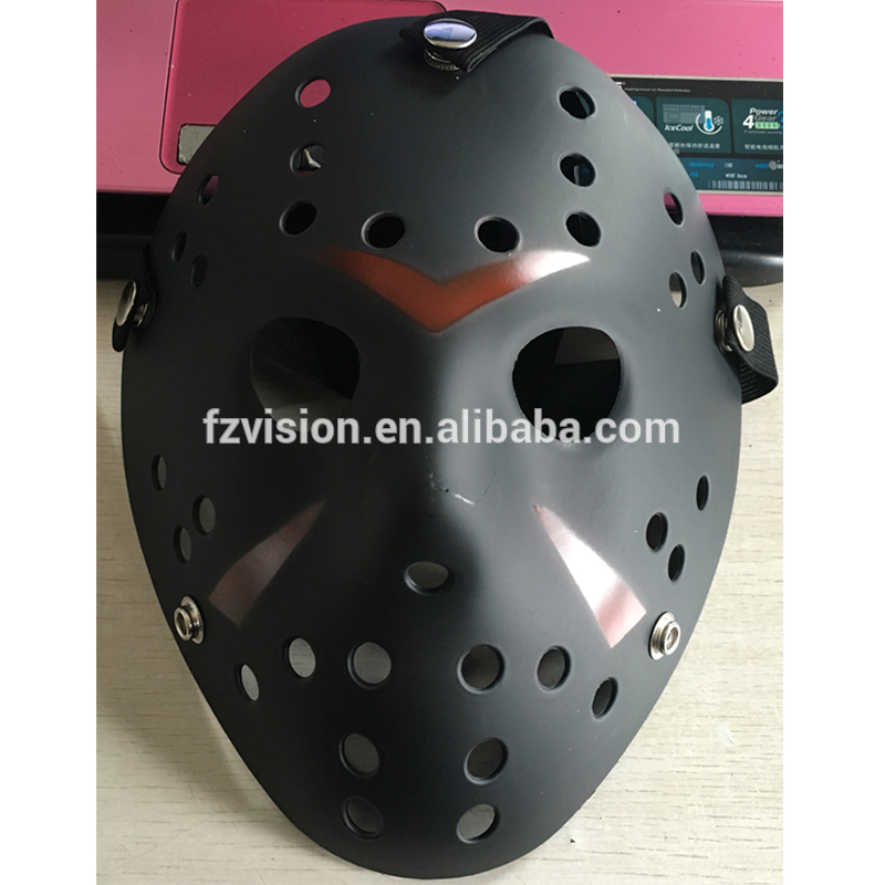 ホラーハロウィンジェイソンホッケーマスクでマットブラック-パーティーマスク、仮面問屋・仕入れ・卸・卸売り