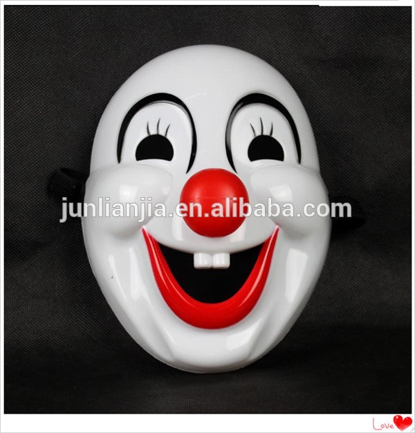 変な顔のマスクはハロウィンパーティマスクオイリー肌の赤い鼻ピエロマスクプラスチック-パーティーマスク、仮面問屋・仕入れ・卸・卸売り