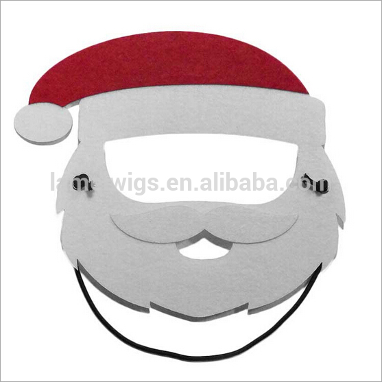F6418クリスマスサンタマスク、面白いマスク、手作り紙クリスマスマスク-パーティーマスク、仮面問屋・仕入れ・卸・卸売り