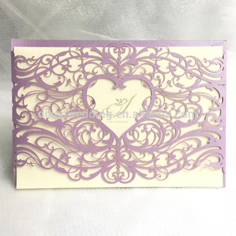 安いと美しい紫色の招待状結婚式の-造花問屋・仕入れ・卸・卸売り