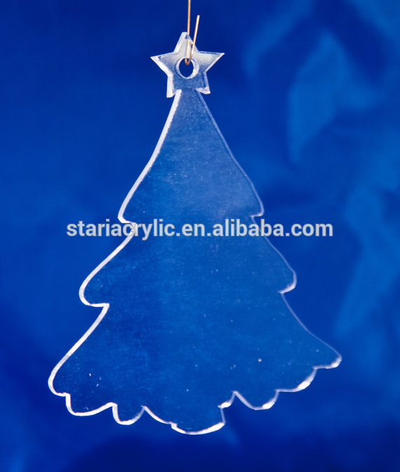 インチ4×3.25空白の透明アクリルクリスマスツリークリスマスオーナメント-その他イベント、パーティー用品問屋・仕入れ・卸・卸売り