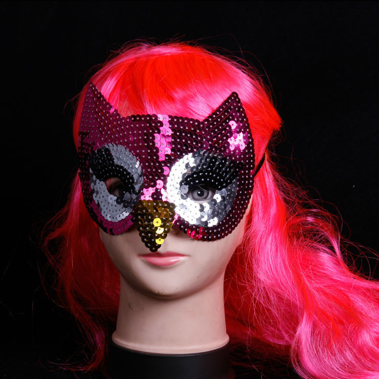 2016新しいデザインフクロウスパンコール仮面舞踏会マスクステッカーパーティーマスク-パーティーマスク、仮面問屋・仕入れ・卸・卸売り